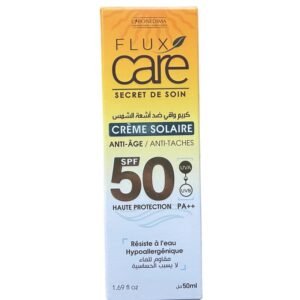 FLUX Care – Crème Solaire Anti-Âge / Anti-Taches SPF 50 PA+++